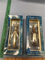 2 Little glass Egyptian perfume bottles