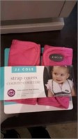 Babyseat strap covers - pink