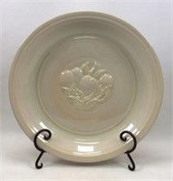 15" Ivory Round Platter with Pear Design