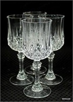 Crystal Wine Glasses - "Longchamp" pattern