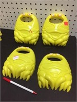 4 YELLOW CRAB SAND TOYS GROUP