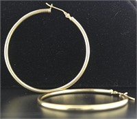 14kt Gold XX-Large 39.5 mm Hoop Earrings