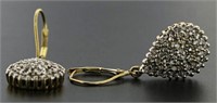 14kt Gold Elegant 2.00 ct Diamond Dangle Earrings