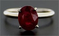 14kt Gold Natural 2.78 ct Ruby Solitaire Ring