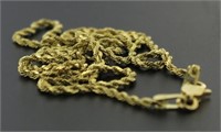 14kt Gold Rope Twist 18" Necklace