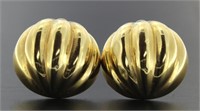 14kt Gold 18.5 mm Large Designer Earrings