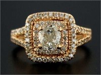 14kt Rose Gold Brilliant 1.86 ct Diamond Ring