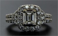 14kt Gold Emerald Cut 2.00 ct Diamond Ring