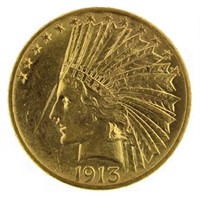 1913 Indian Head $10 Gold Eagle