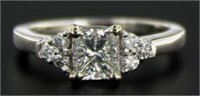 14kt Gold Radiant Cut 1.19 ct Diamond Ring
