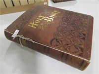 LEATHER BOUND HOLY BIBLE, CIRCA 1900