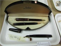 VINTAGE PARKER FOUNTAIN & BALL POINT PENS