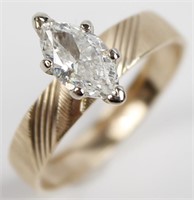 10K YELLOW GOLD DIAMOND SOLITAIRE ENGAGEMENT RING