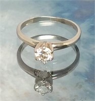10-14kwg Ladies 50pt Diamond Eng Ring
