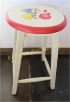 Wooden Hand Painted Stool