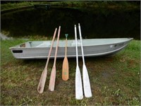 10' - "Game Fisher" Aluminum Boat With 4 Oars