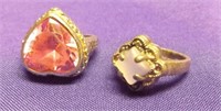 TWO(2) STERLING SILVER RINGS~ SIZE 6