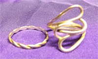 TWO STERLING SILVER RINGS