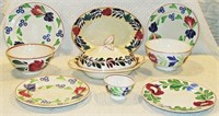 8 Pieces of Antique Adams Rose Porcelain