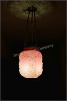 Victorian hanging light (peachblow)