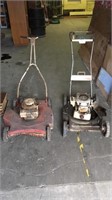 Two vintage lawn mowers Penncraft +