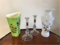 Vase and Candlestick Lot