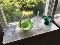 Glass Baskets and Decanters