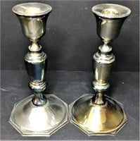 Pair of Silver Toned Candle Stick Holders