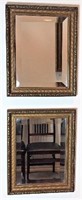 Pair of Beveled Framed Wall Mirrors