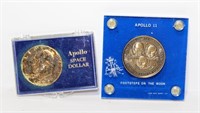 1969 Apollo Space Dollar & 1969 First Foot Prints