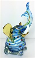 Hand Made Venetian Colorful Glass Elephant