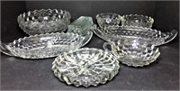 Faceted Glass Serving Pieces