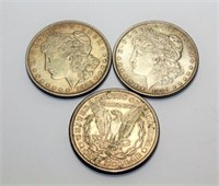 1989 & 1921 Morgan Silver Dollars (lot of 3)