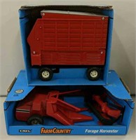 2x- Farm Country Red Forage Wagon & Harvester