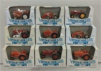 9x- Vintage Vehichles Tractor Assortment 1/43