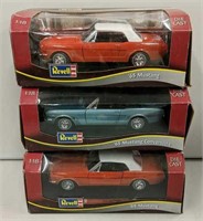 3x- Ford 1965 Mustang's by Revell 1/18