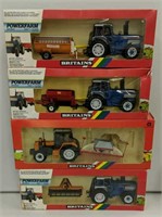 4x- Britains Tractor & Implement Sets