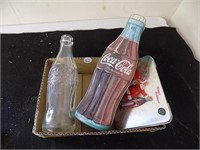 Coke Lot Bottle, Tin w Cards, + Tin