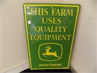 John Deere Tin Sign 12" x 18"