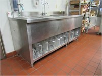 S.S. Water Station with Sink: 80" x 30", S.S. Un