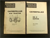 Two Caterpillars Manuals - #8 Ripper & 630