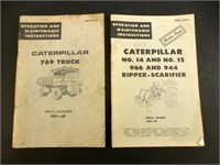 Two Vintage Caterpillar Manuals - Ripper & 769