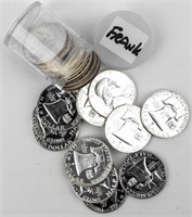 Coin 20 Franklin Proof Half Dollars 1950's & 60's