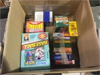 BOX OF SPORTS CARDS SETS