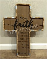 Wood Faith Cross Decor
