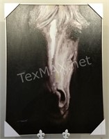 Black & White Horse Oil Painting
