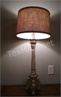 French Style Faux Finish Column Lamp