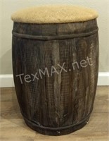 Barrel With Feed Sack Seat Chair