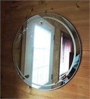 Nice Vintage Etched Mirror