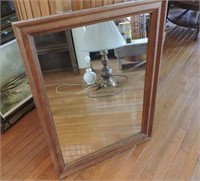 Heavy Wood Framed Mirror, 25.5" x 34"